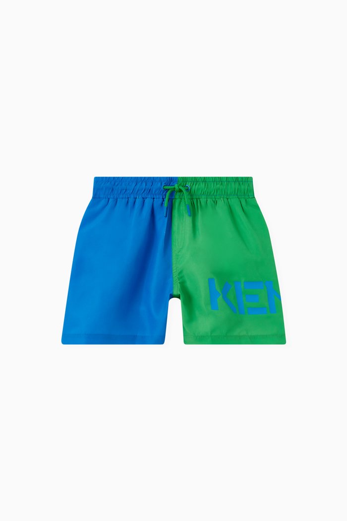 

Graphic Print Swim Shorts, Blue