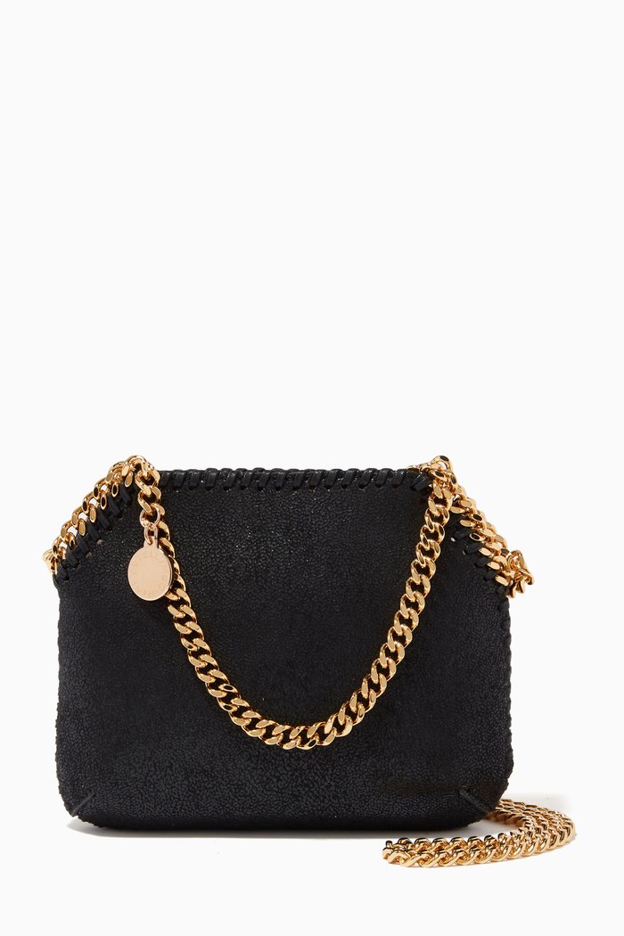 

Falabella Mini Shaggy Deer Tote Bag, Black
