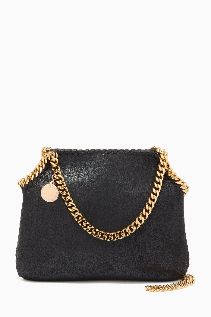 

Mini Falabella Tote Bag in Shaggy Deer, Black