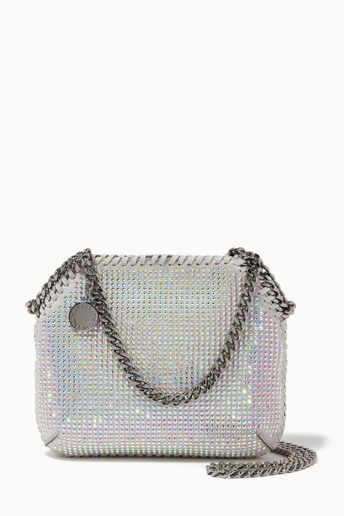 

Falabella Mini Tote Bag, Silver