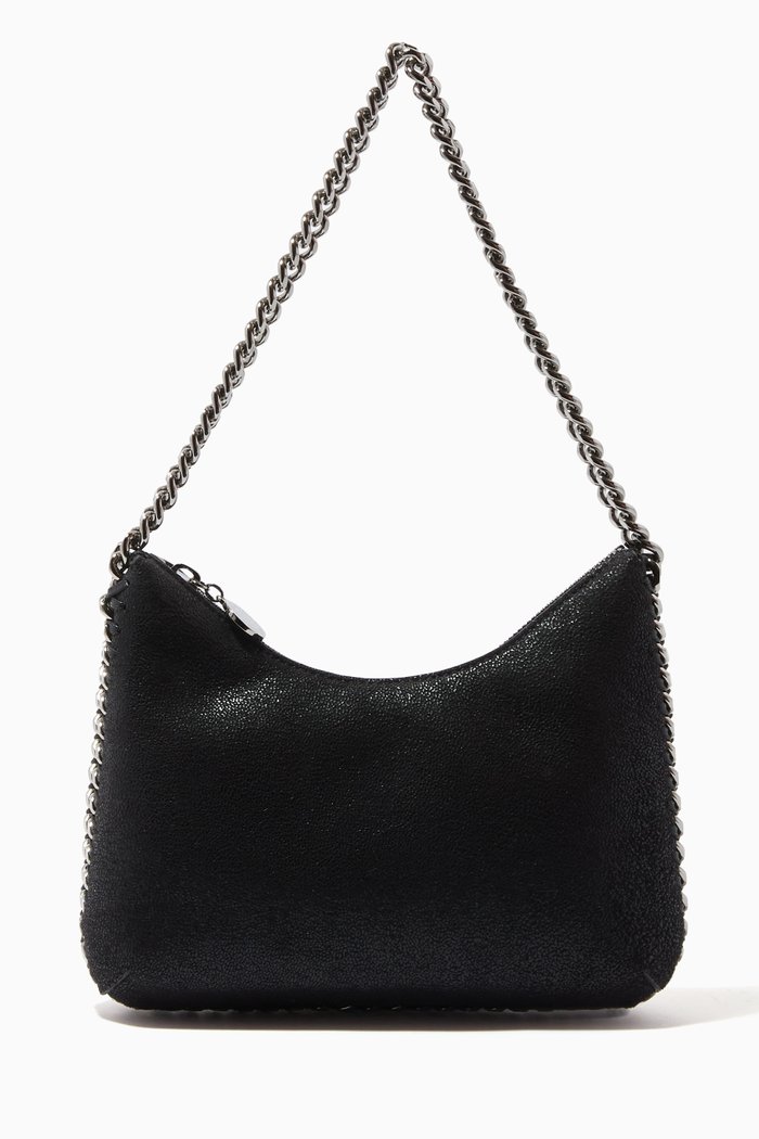 

Falabella Mini Shoulder Bag in Shaggy Deer, Black