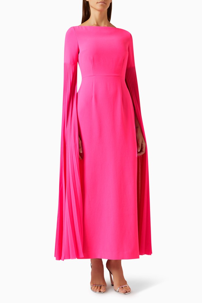 Grace Cape Sleeves Gown, Pink