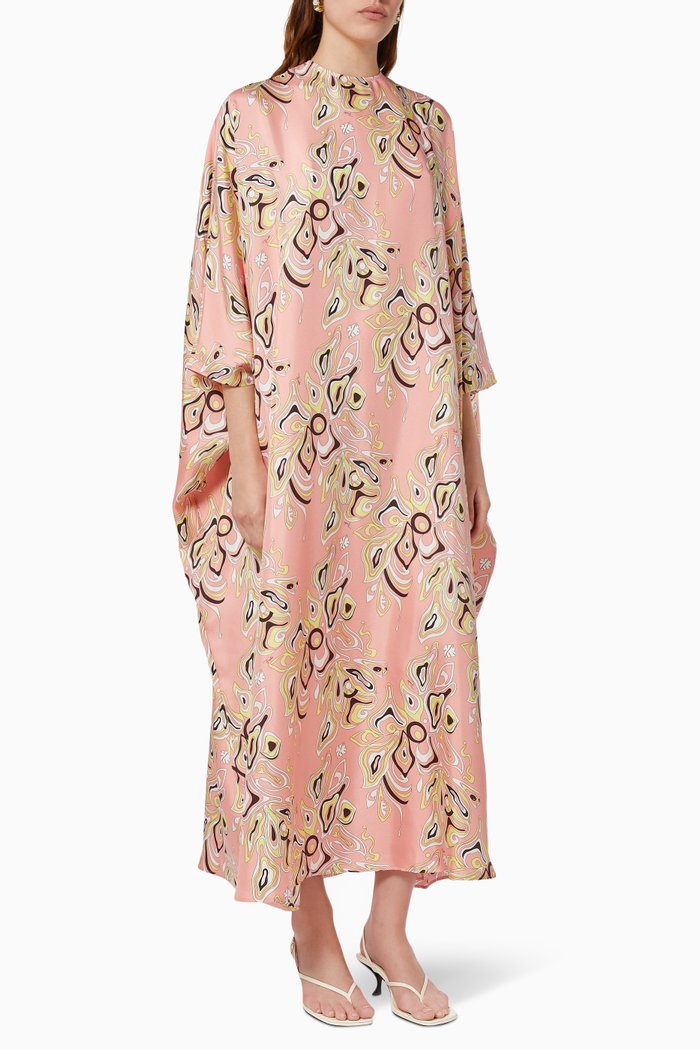 

Kaftan in Silk Twill, Pink
