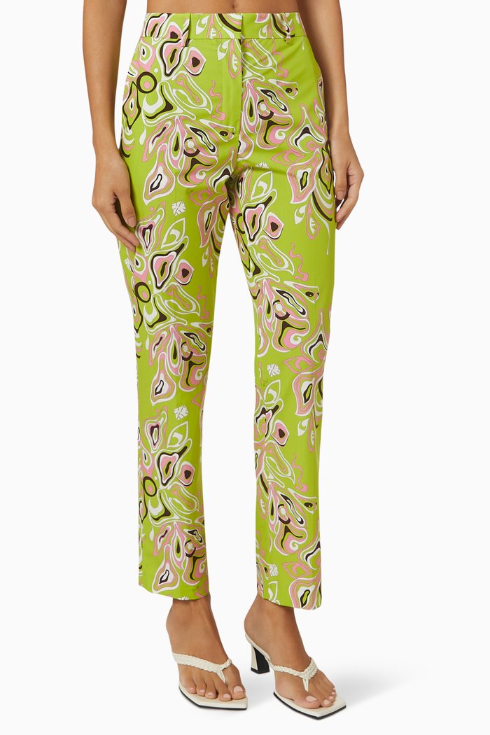 

Cropped Pants in Sustainable Poplin, Green