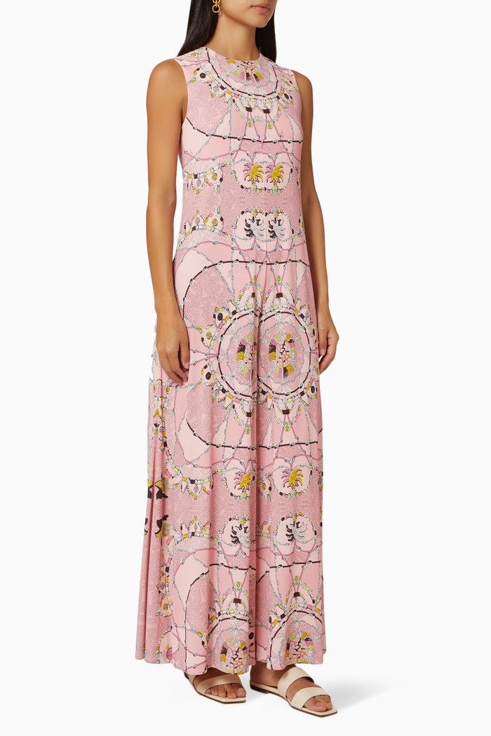 

Cyprea-Print Wide-Leg Jumpsuit, Pink