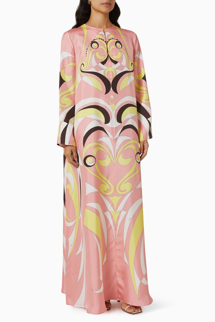 

Kaftan in Silk Twill, Pink