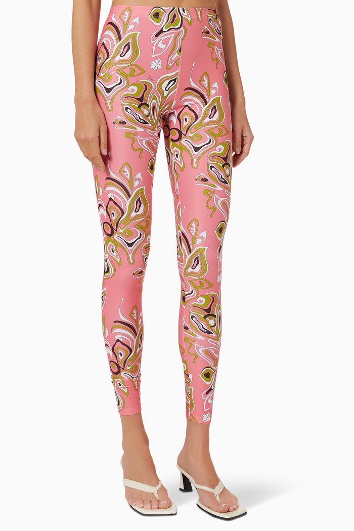 

Africana Print Leggings, Pink