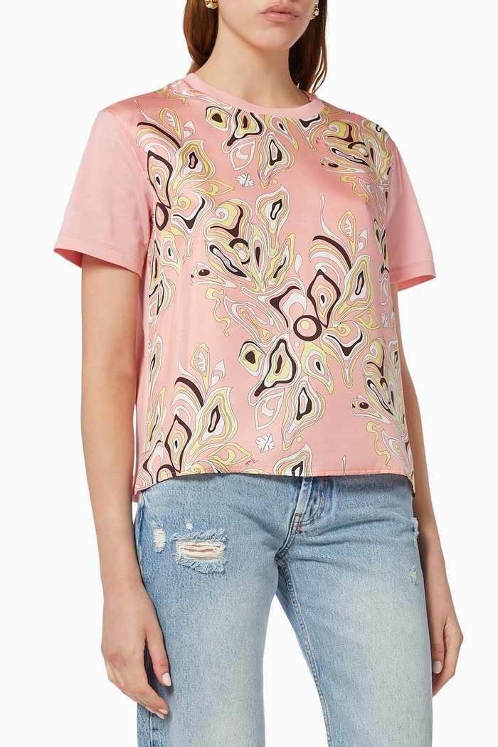 

Africana-Print T-shirt, Pink