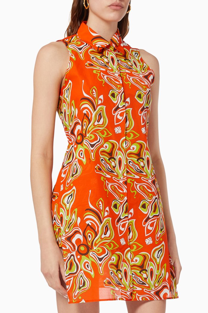 

African Print Shirt, Orange