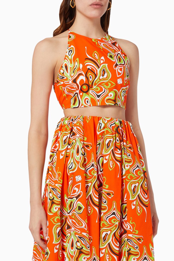 

Sleeveless Cropped Top, Orange
