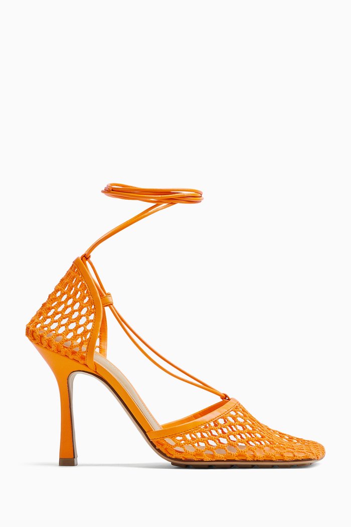 

Stretch Sandals in Mesh & Nappa, Yellow