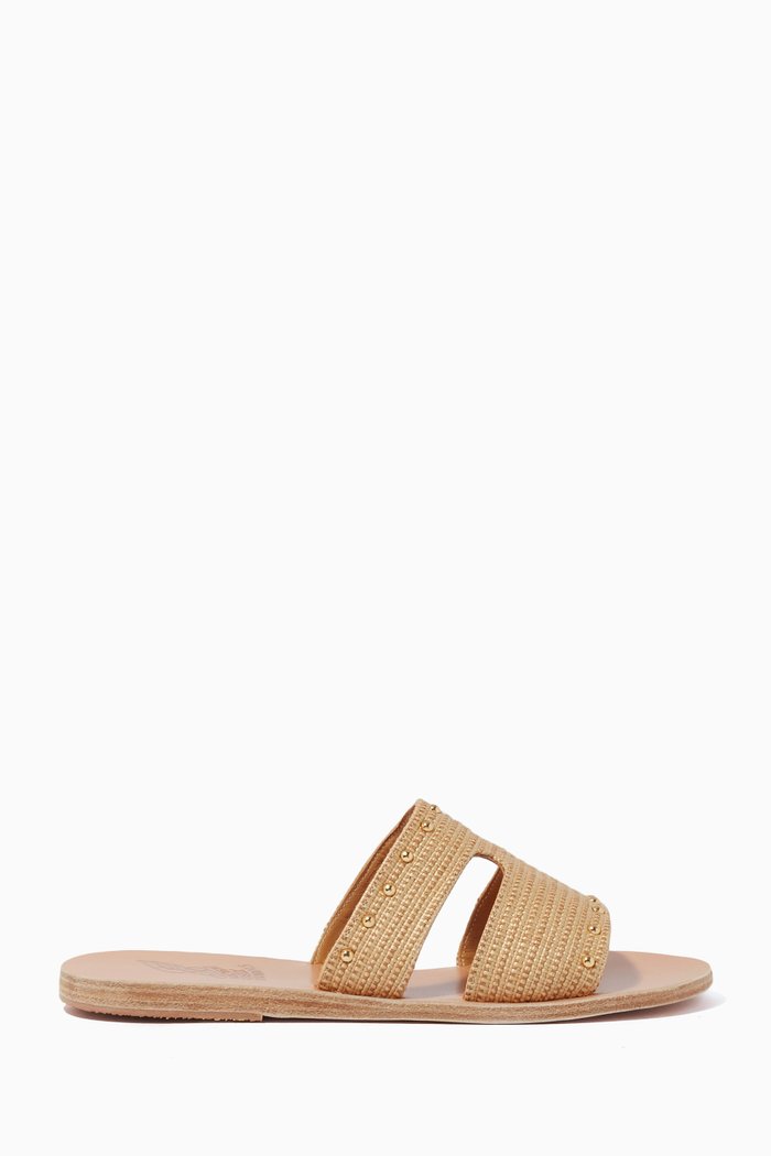 

Apteros Sandals in Raffia, Brown