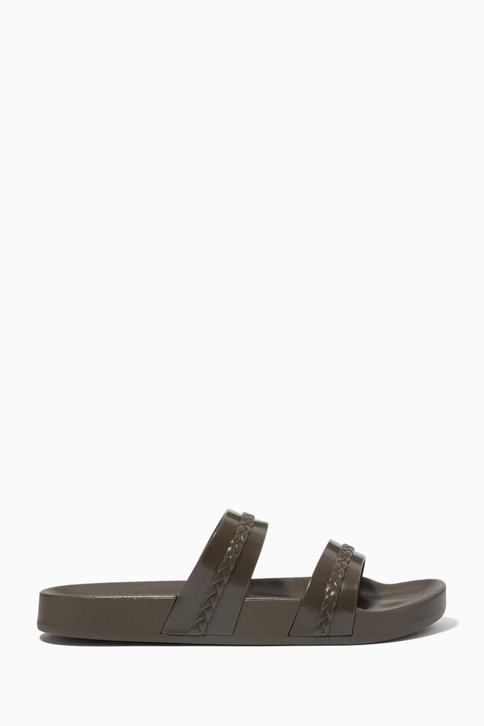 

Meli Jelly Slide Sandals in Rubber, Brown