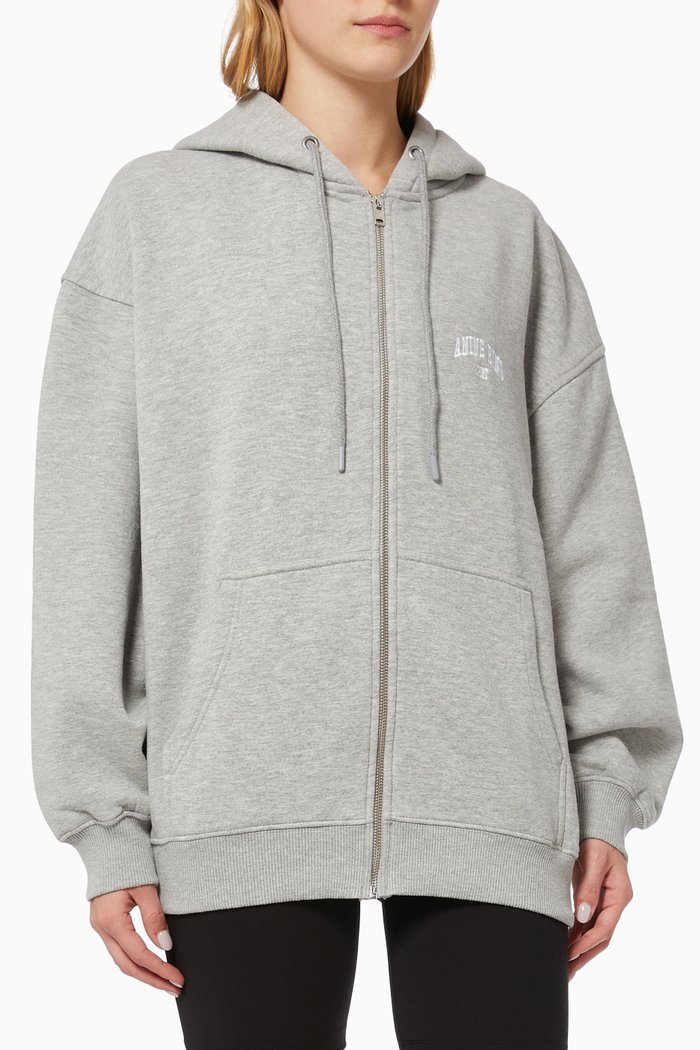 

Zane Hoodie in Cotton Fleece, Grey