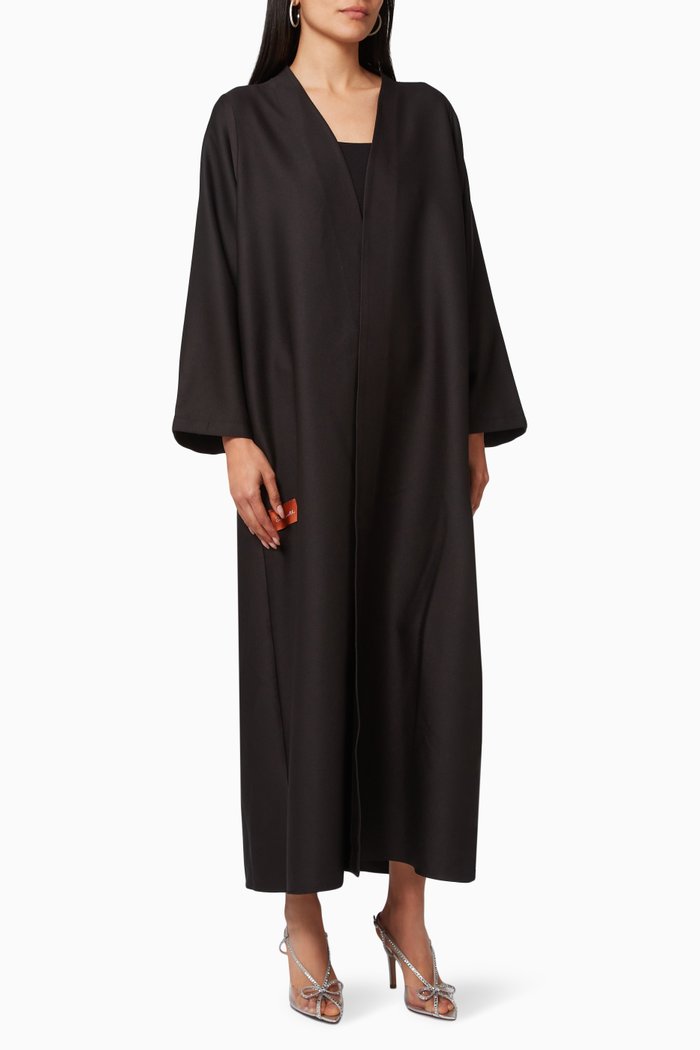 

Flow Abaya in Silk Blend, Black