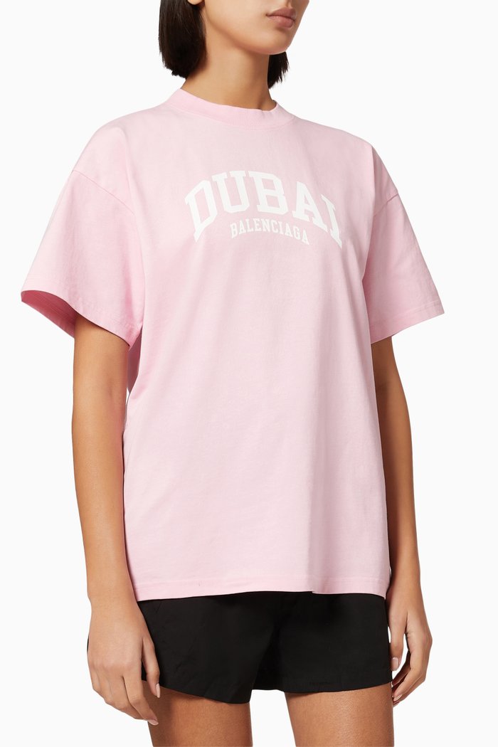 

Medium Fit T-shirt in Cotton Jersey, Pink