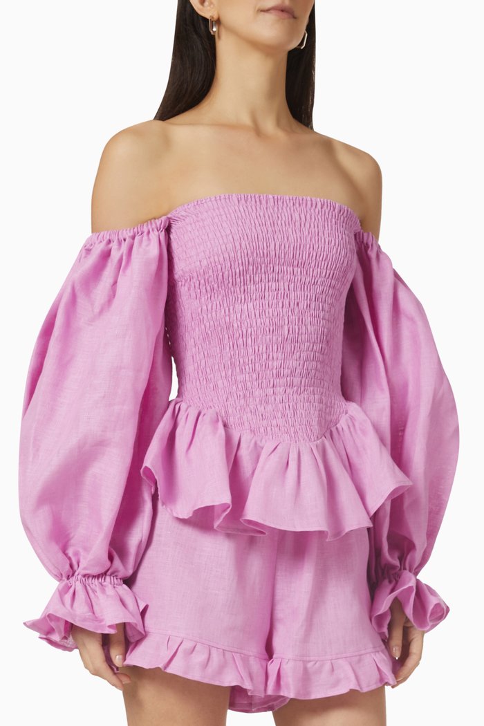 

Atlanta Lounge Suit in Linen, Pink