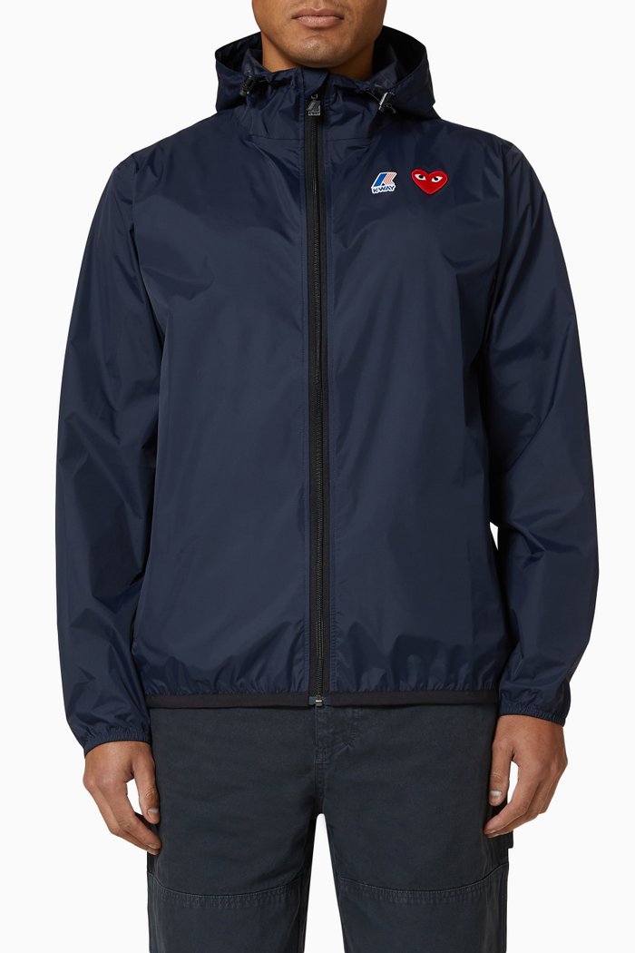

Claude Full Zip Windbreaker Jacket in Nylon, Blue