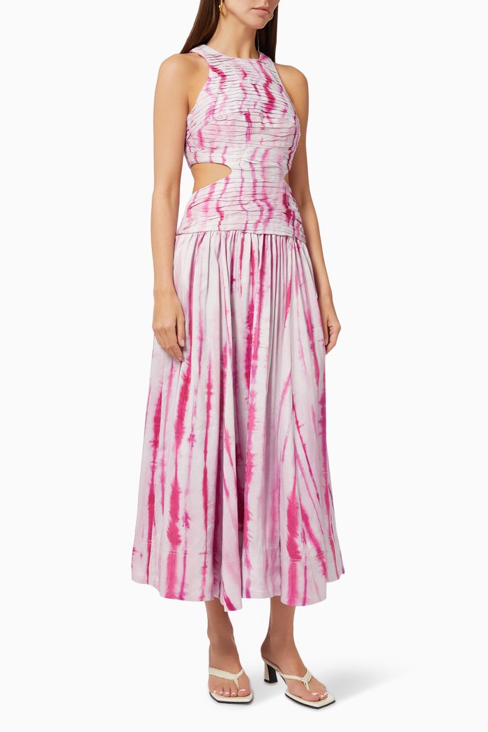 

Off Shoulder Dress in Satin & Tulle, Purple