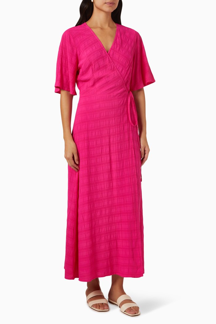 

Yasemo Wrap Dress in Livaeco Viscose, Pink