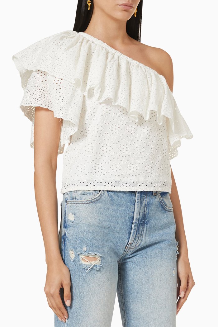 

Yasnona Top in Cotton, White