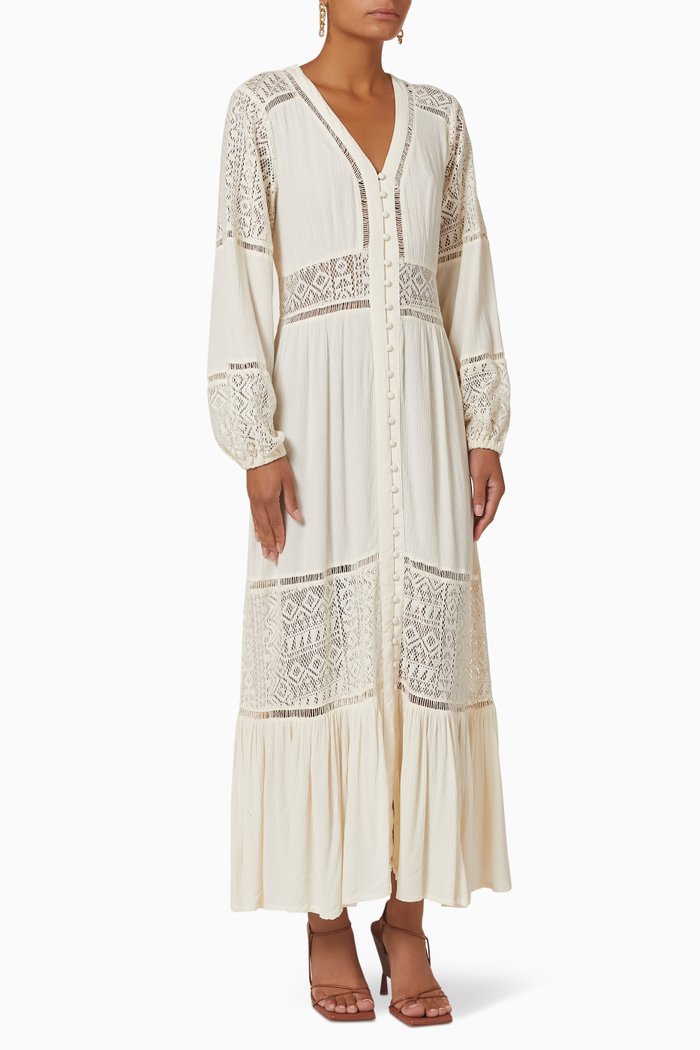 

Yasmeza Maxi Dres in Viscose, Neutral