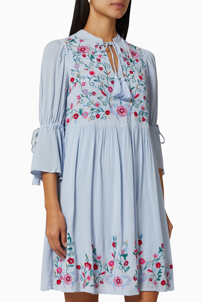 

Yaschella Tunic Dress in Viscose, Blue