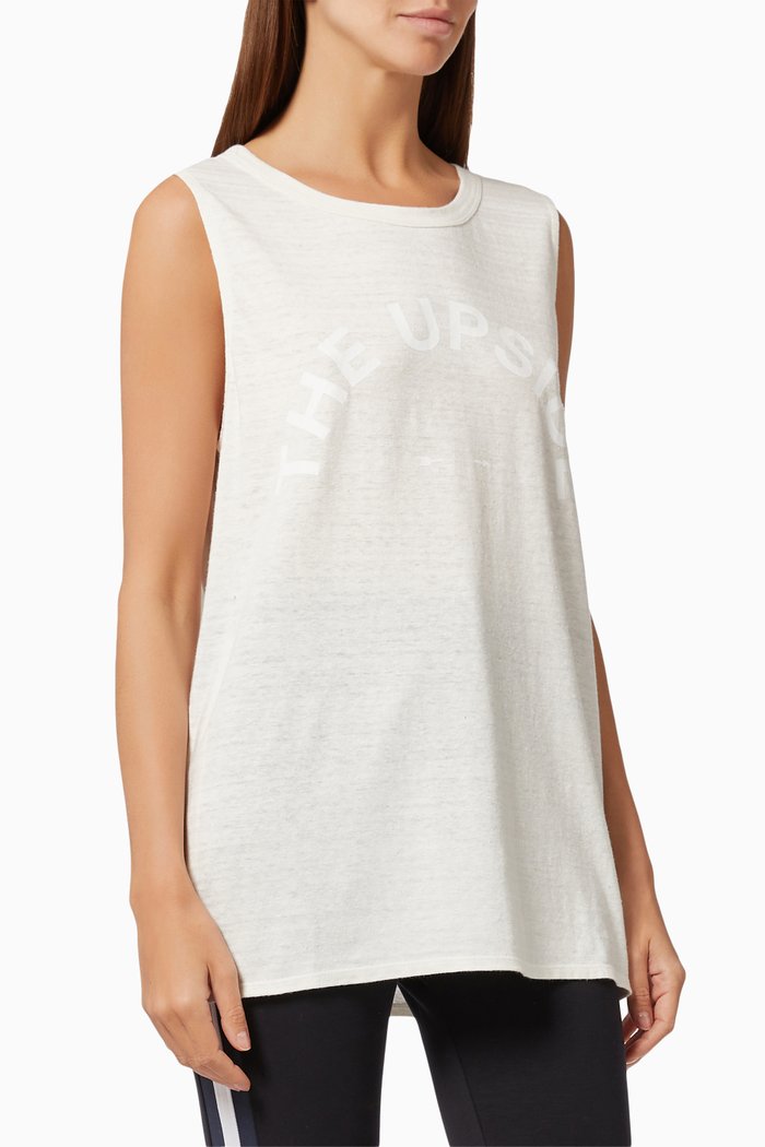 

Tara Tank Top in Cotton Jersey, White