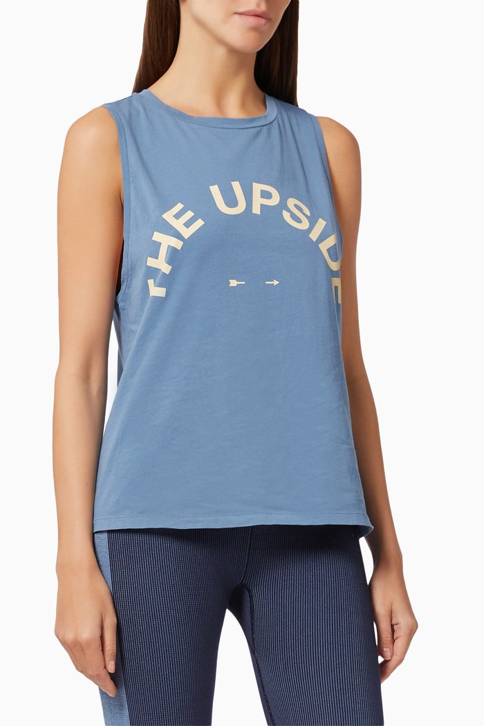 

Sarah Tank Top in Cotton Jersey, Blue