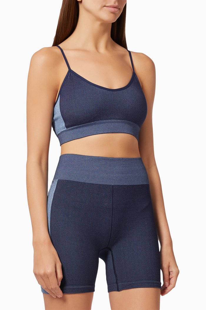 

Circular Zahra Bra in Stretch Nylon, Blue