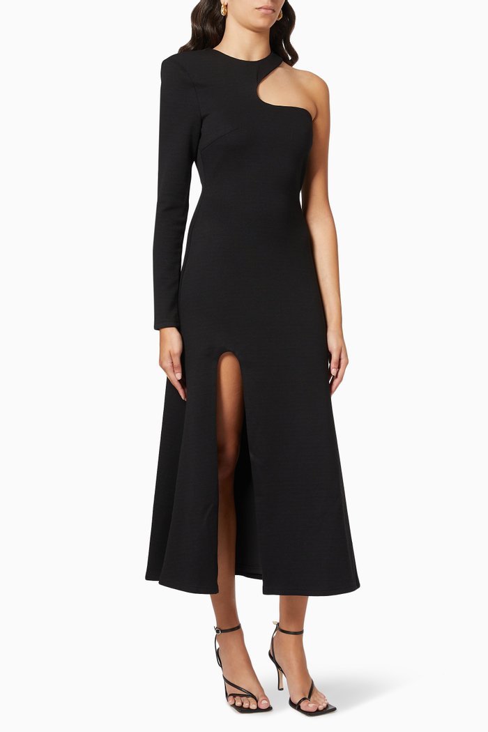 Clarence Dress in Jersey, Black