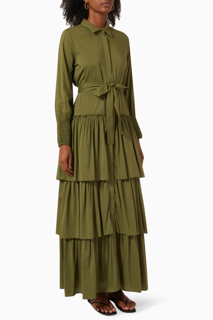 

Abigail Dress in Cotton, Green