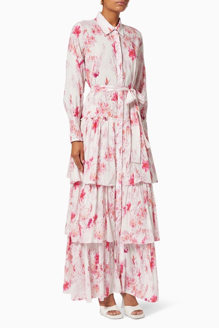 

Abigail Dress in Cotton, Pink