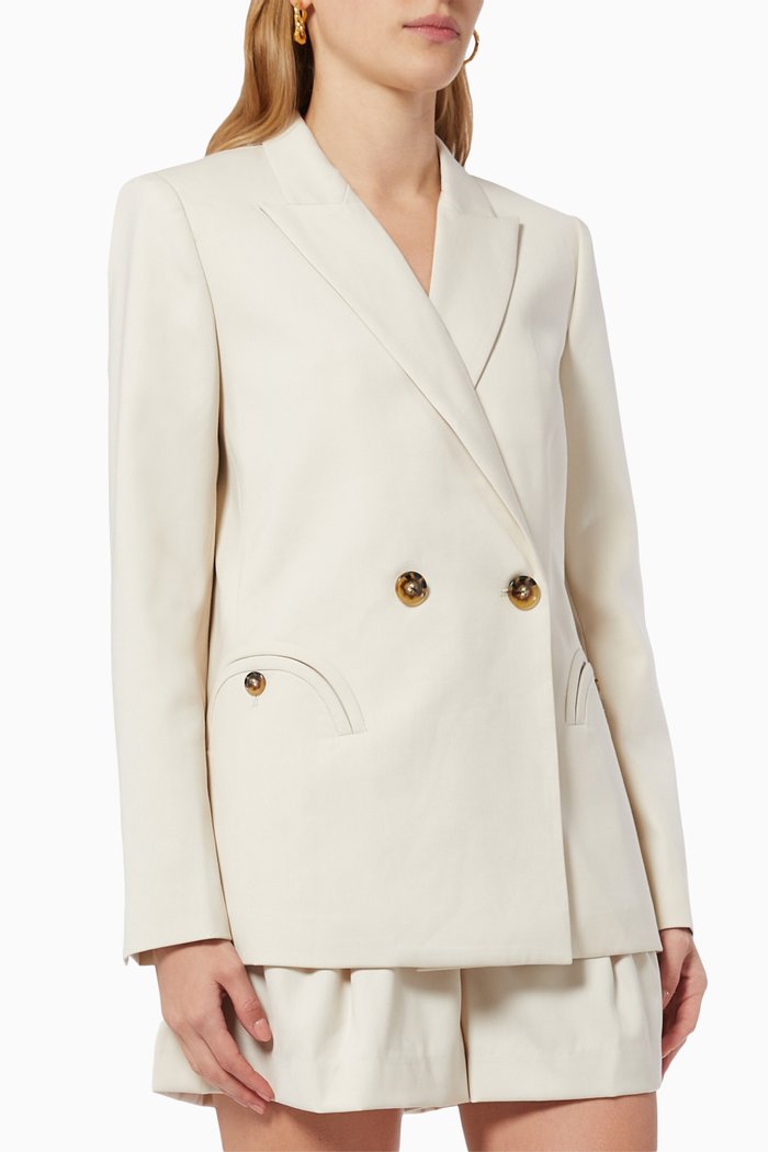 

The Glasshouse Blazer in Suiting Fabric, Neutral