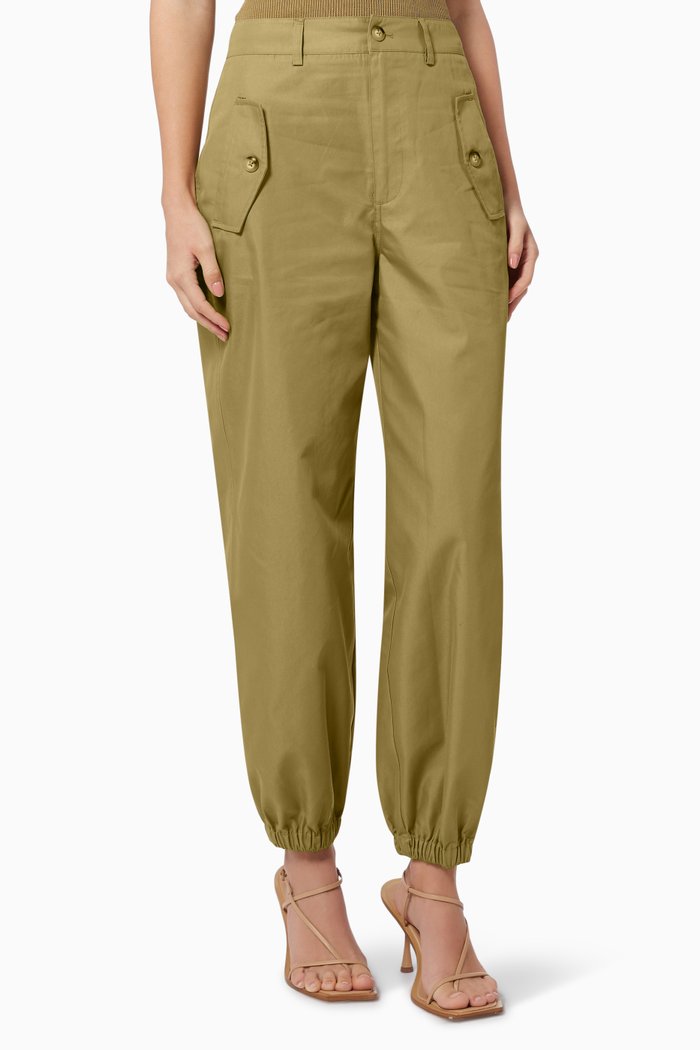 The Vacation Pants in Cotton Blend, Brown