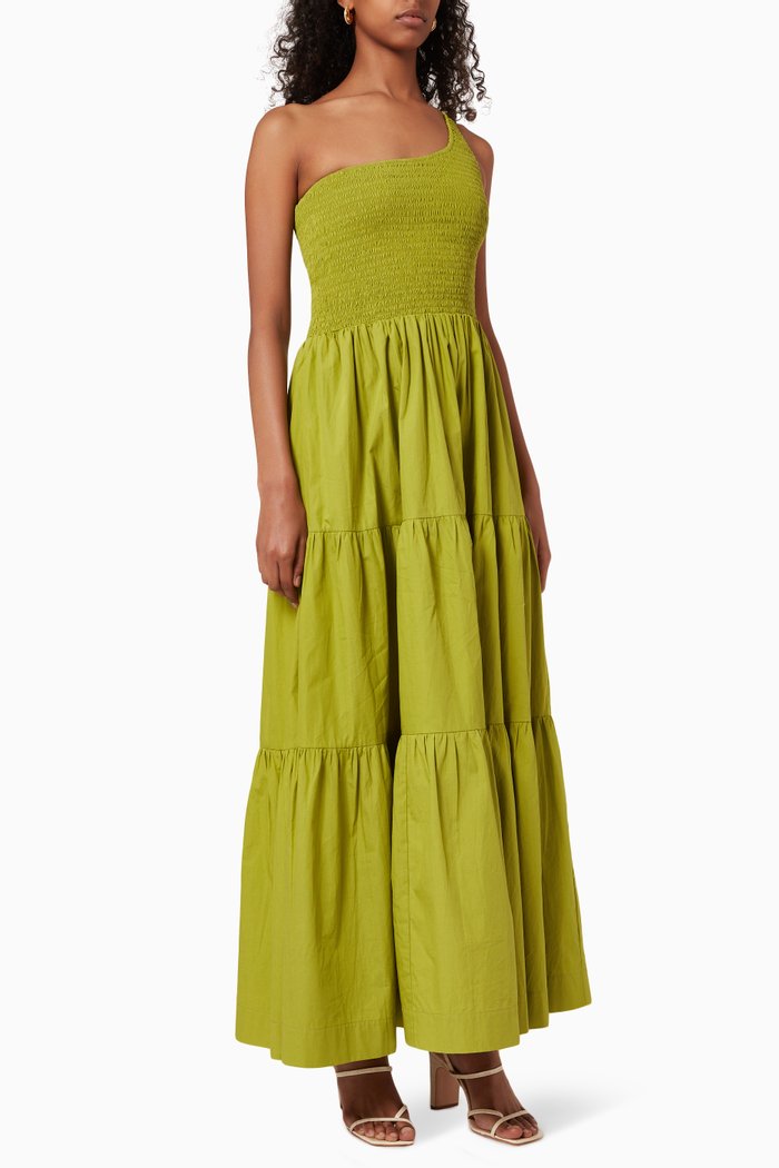

Asymmetric Dress in Sustainable Cotton, Green