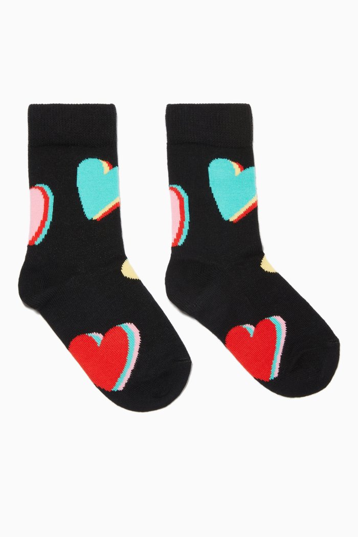 

Valentine Heart Socks in Stretch Cotton, Multicolour