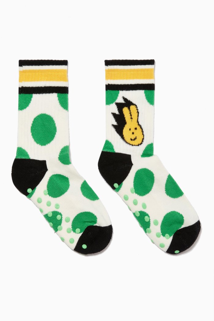 

Bunny Anti-slip Socks in Stretch Cotton, Multicolour