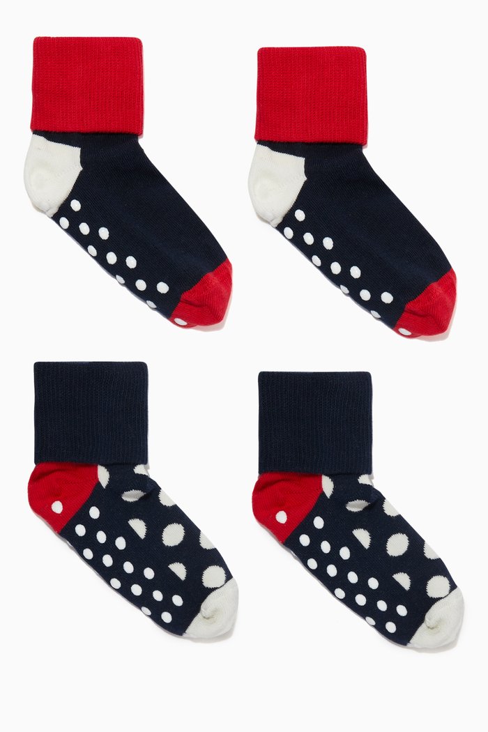 

Big Dot Anti-Slip Socks, Set of 2, Multicolour