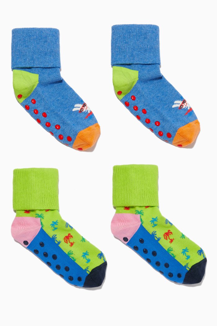 

Surfer Paradise Anti-slip Socks, Set of 2, Multicolour