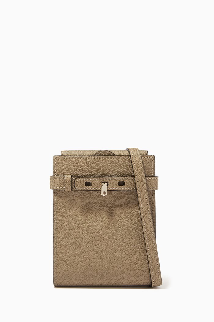 

Slim B-Tracollina Crossbody Bag, Neutral