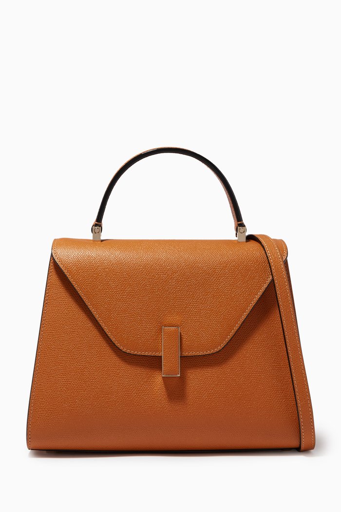 

Iside Medium Bag in Calfskin Leather, Brown