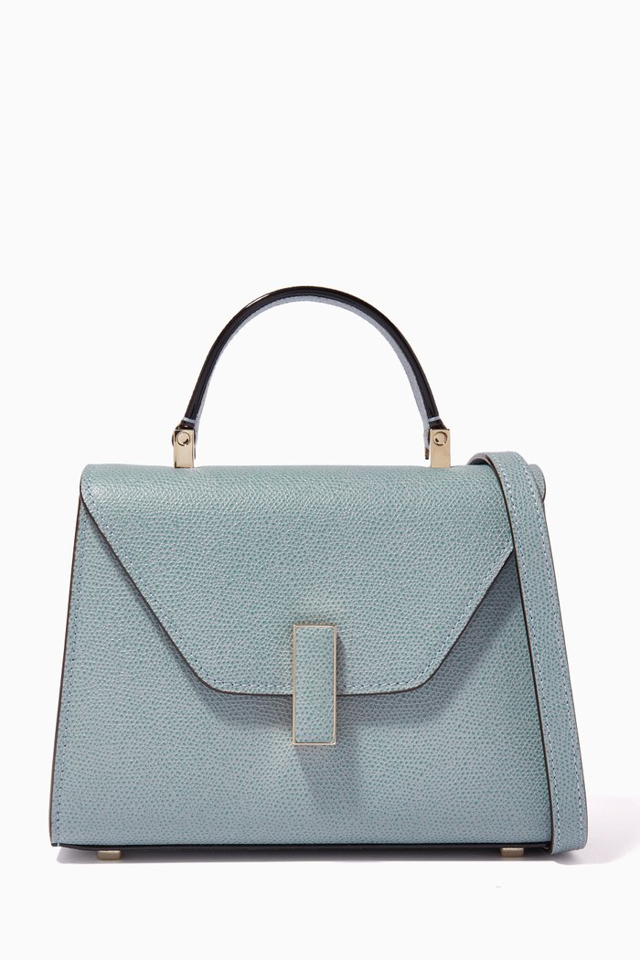 

Iside Micro Bag in Calfskin Leather, Blue