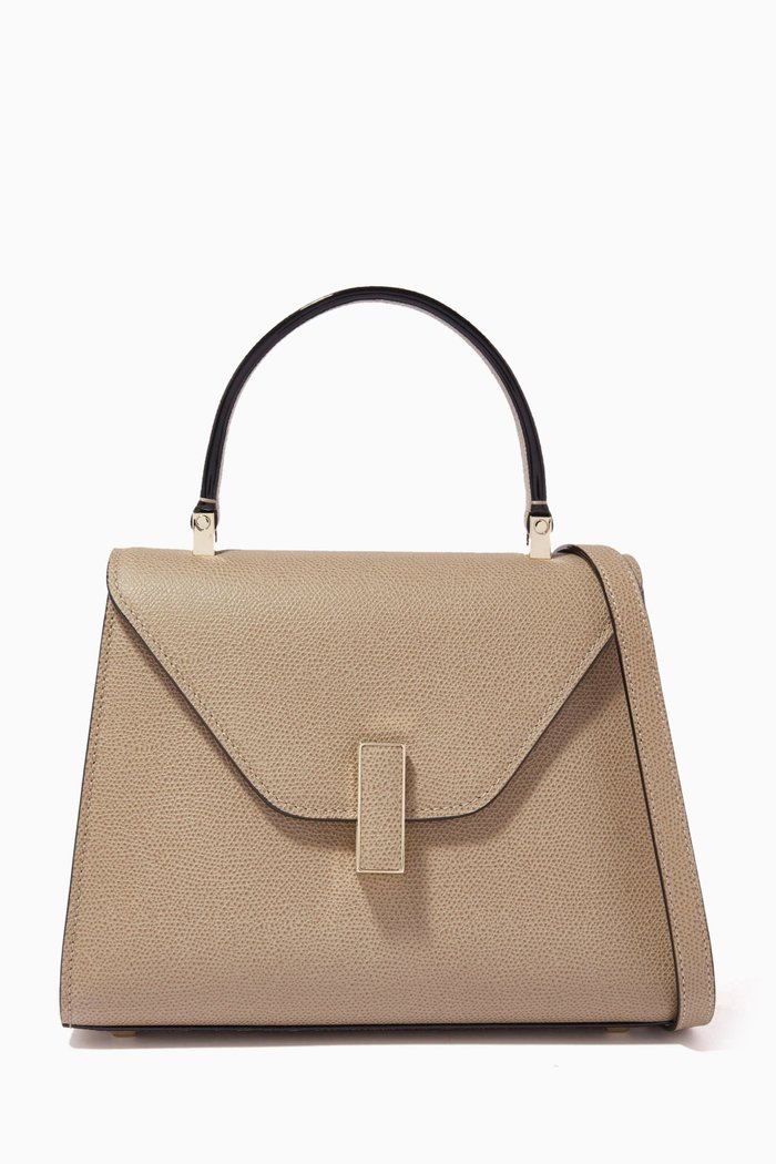 

Iside Mini Bag in Calfskin Leather, Neutral