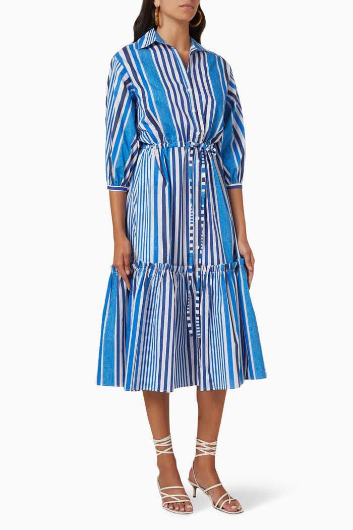

Hutton Dress in Cotton, Blue