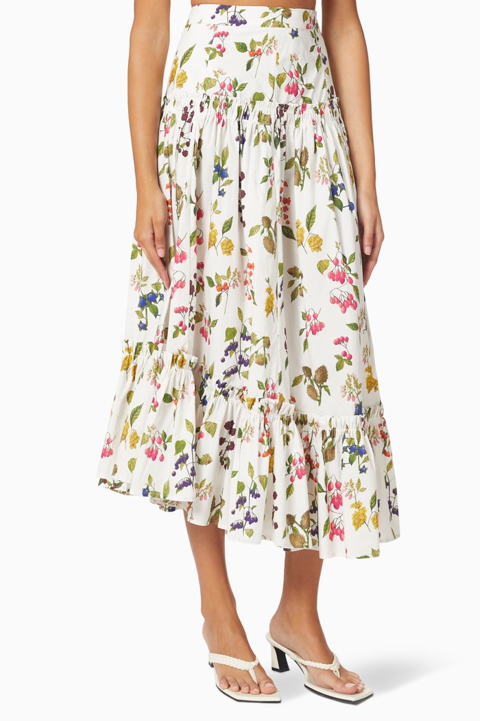 

Tisbury Skirt in Cotton Poplin, White
