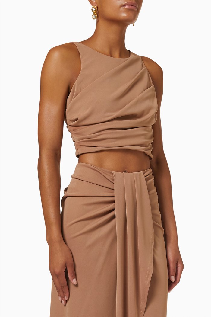 

Fine Line Top in Jersey, Brown