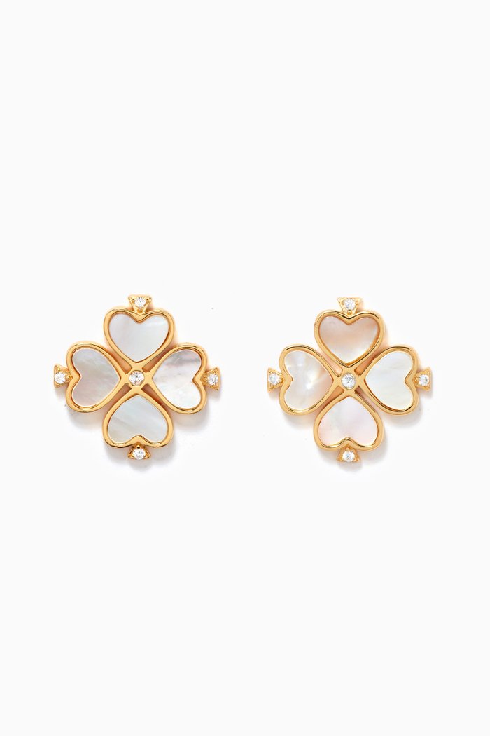 

Legacy Logo Stud Earrings in Gold-plated Sterling Silver