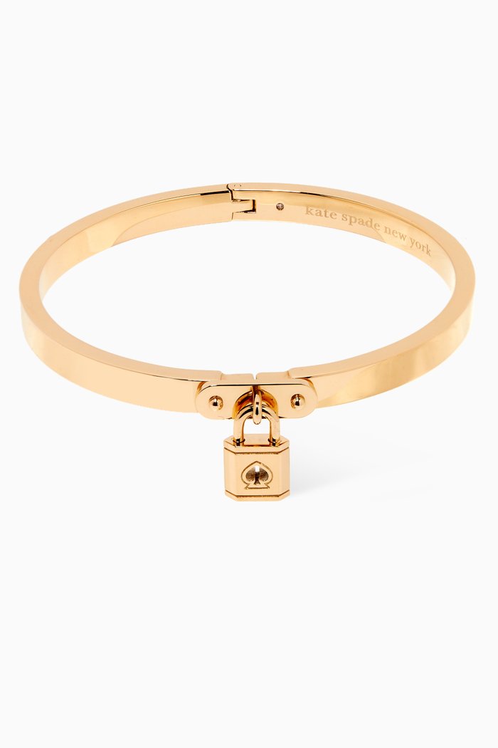 

Lock & Spade Charm Bangle in Gold-plated Brass