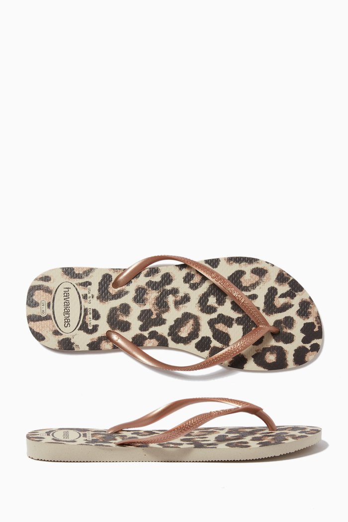 

Slim Animals Flip Flops in PVC, Brown